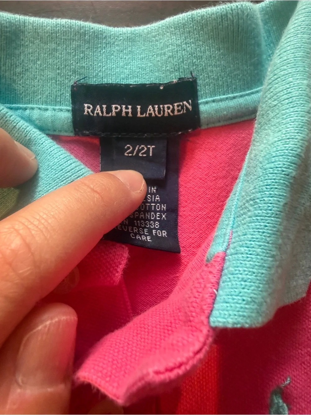 Ralph Lauren 2T Colorblock Polo Tank